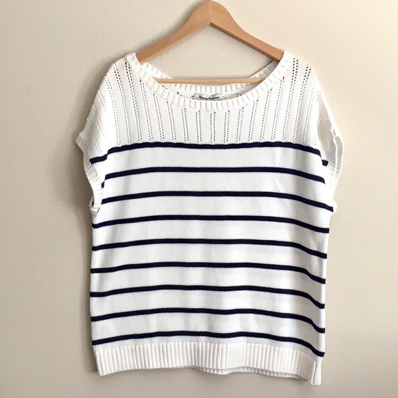Tommy Bahama Sweaters - Tommy Bahama Pickford Navy Stripe Knit Sweater NEW